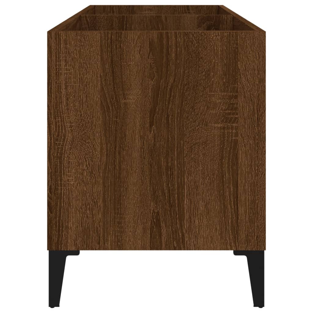Record Cabinet Brown Oak 74.5x38x48 cm Engineered Wood